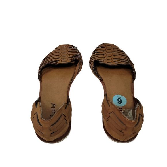 Nicole Huarache Westin Basket Weave Tan Slip On Shoes Size 6 - Picture 6 of 8